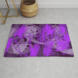 Purple Jagged Abstract Rug