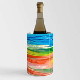 Abstract colorful watercolor artwork Wine Chiller