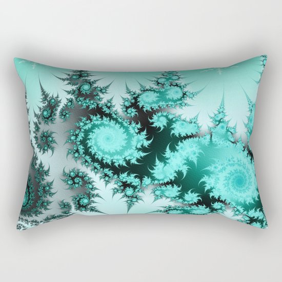 Winter magic in soft blue Rectangular Pillow