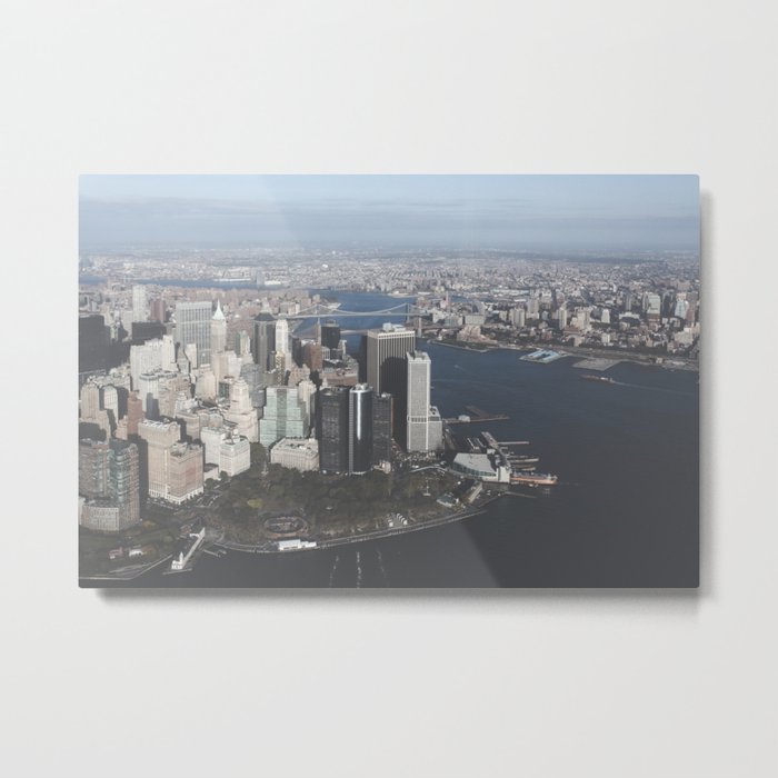NYC Downtown Aerial Metal Print