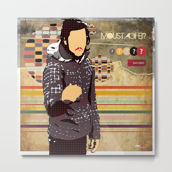 Moustache? Metal Print