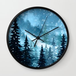 Winter Night Wall Clock