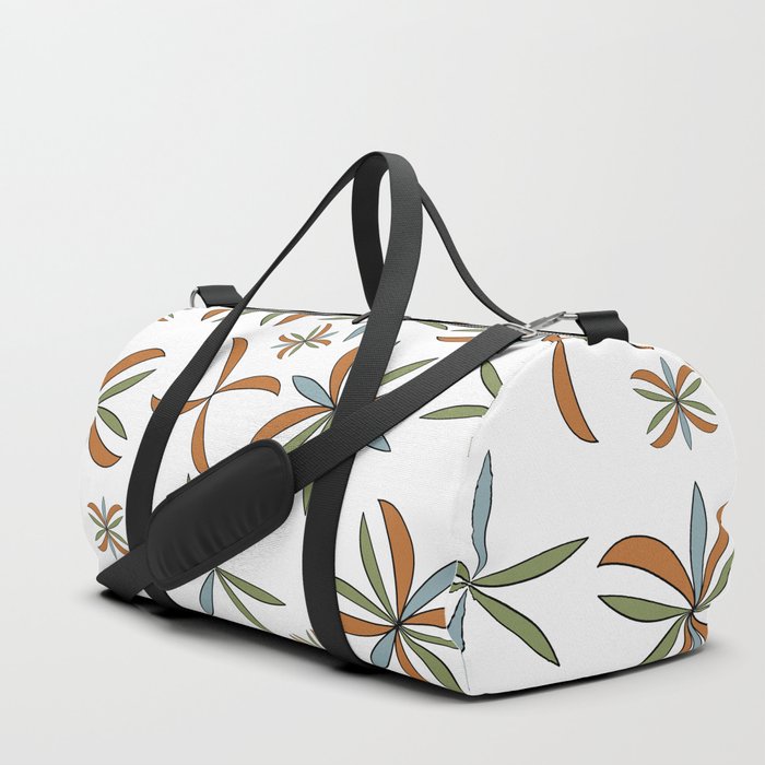 Mid-Century Modern Pinwheel Pattern 1.0 White Duffle Bag