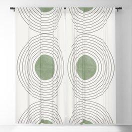 Fresh Pattern, Green Circle Blackout Curtain