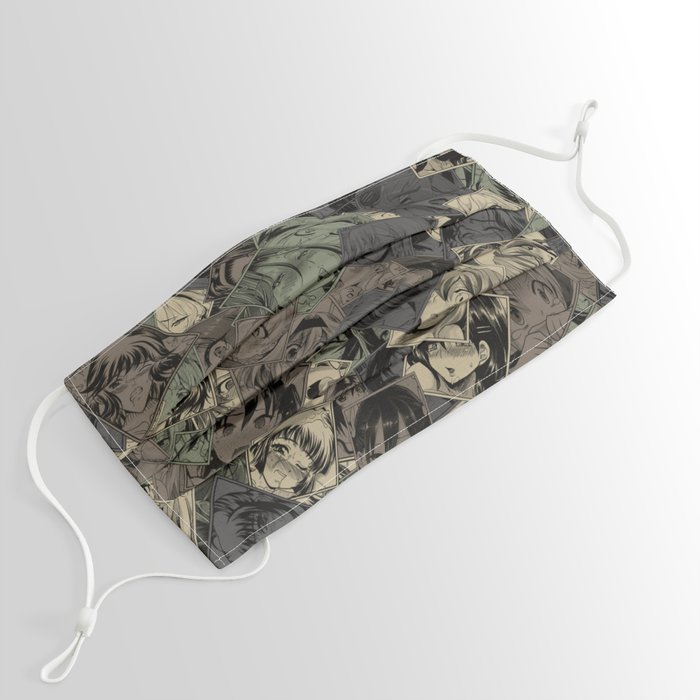 Ahegao camouflage Face Mask by dima_v Society6