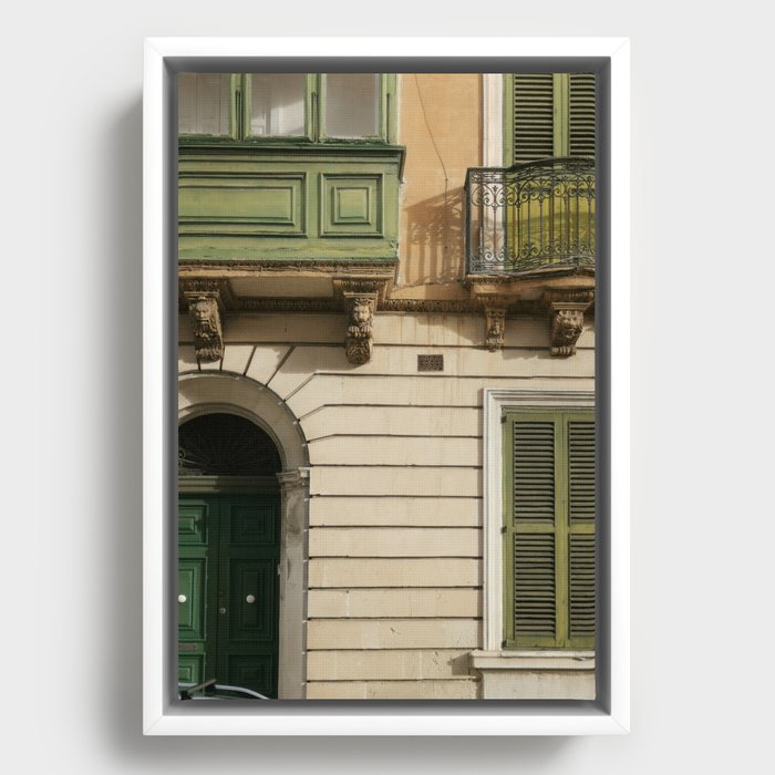 Malta street Framed Canvas