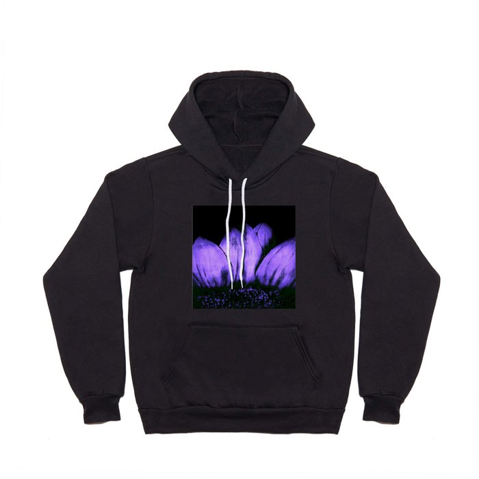 Elegant Twilight Sunflower: Majestic Purple Blooms Amidst Deep Hues Hoody