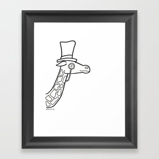 Dapper Giraffe Framed Art Print
