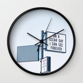 On a clear day I can see forever - Art Print Wall Clock