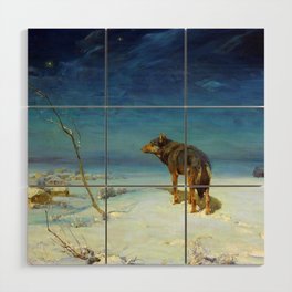 Alfred Wierusz-Kowalski The Lone Wolf Wood Wall Art