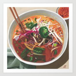 Noodle Soup Art Print