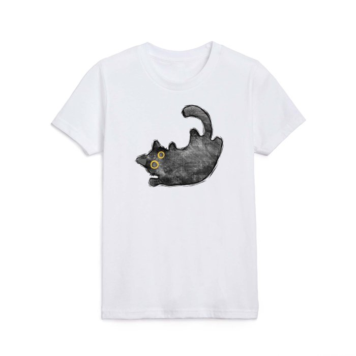 Cat Stretching/Posing to Make You Go Awww. Will Probably Scratch Your Eyes Out If You Come Closer. Kids T Shirt