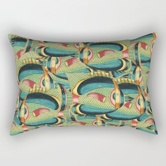 Crowd Fish 6 Rectangular Pillow
