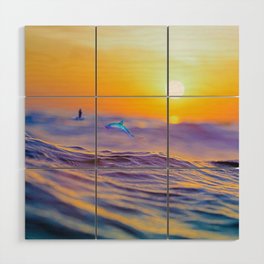 Classic, book, old, the old man and the sea, sunset Wood Wall Art