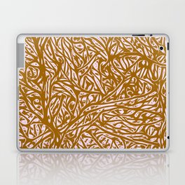 Summer Ochre Yellow Saffron - Abstract Botanical Nature Laptop Skin