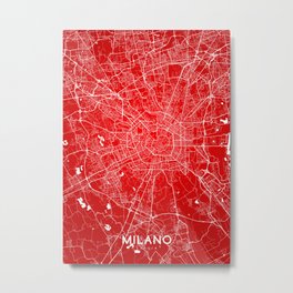 Milano map Metal Print