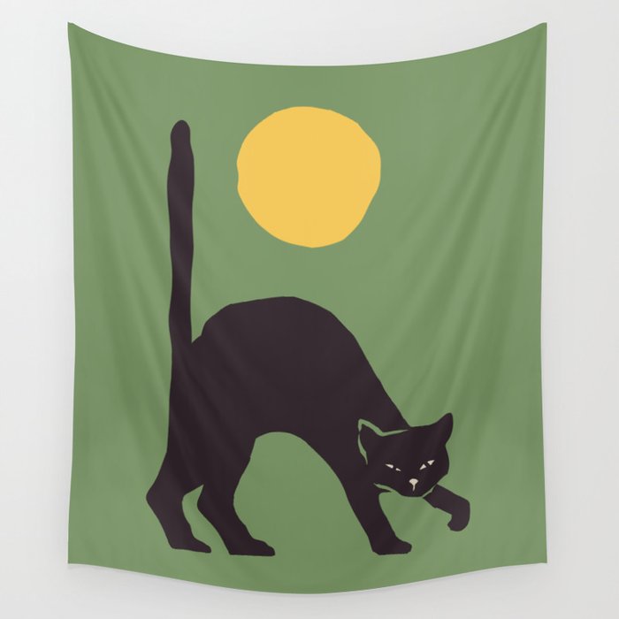 Angry Cat Wall Tapestry