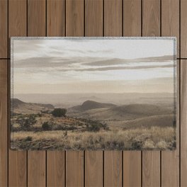 Scenic Landscape Panoramic in Davis Mountains Outdoor Rug
