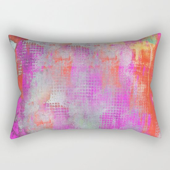 colorful abstract artwork original painting Rectangular Pillow
