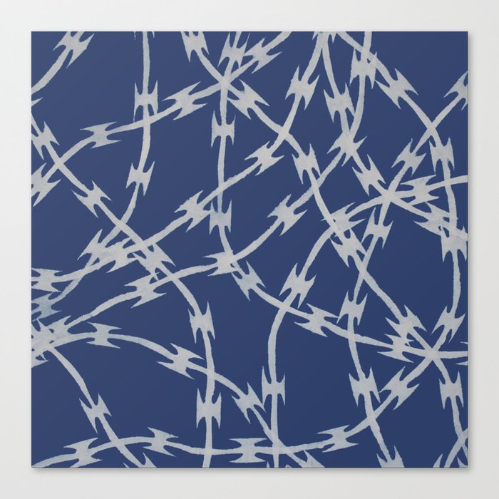 Trapped Navy Canvas Print