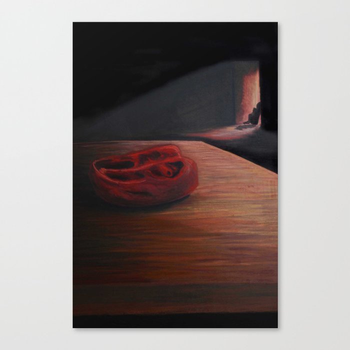 it lays on the table  Canvas Print