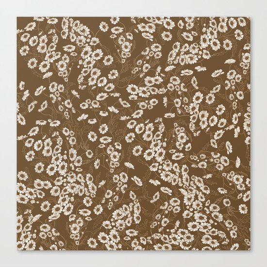 Daisy Dream Sepia Canvas Print