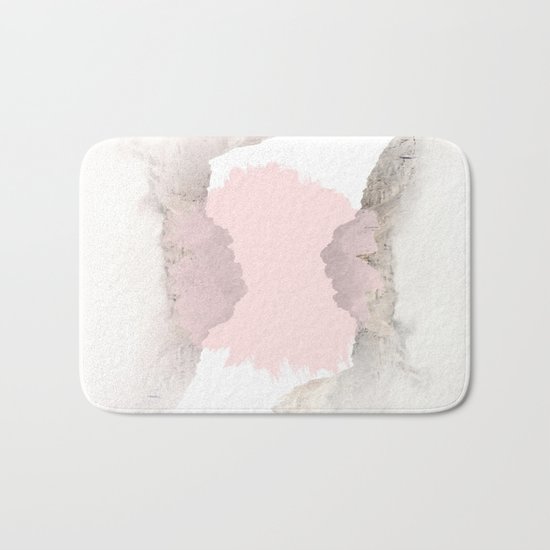 Pale Pink on Mountains Bath Mat