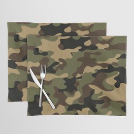 vintage military camouflage Placemat