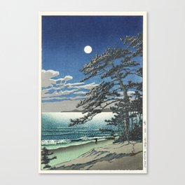 "Spring Moon at Ninomiya Beach" by Hasui Kawase, 1931 Canvas Print