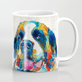Colorful Saint Bernard Dog by Sharon Cummings Coffee Mug
