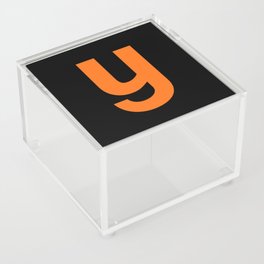 letter Y (Orange & Black) Acrylic Box
