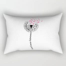 Breast Cancer Awareness Dandelion Rectangular Pillow