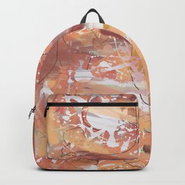 Oil painting abstract in eath tone Backpack