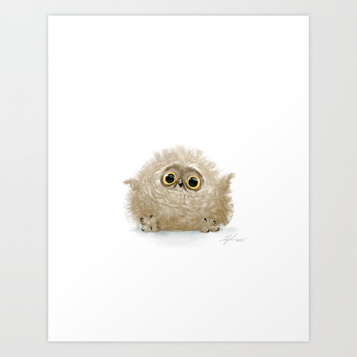 Baby owl Art Print