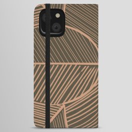 Muted Hand Drawn Jungle Leaf iPhone Wallet Case