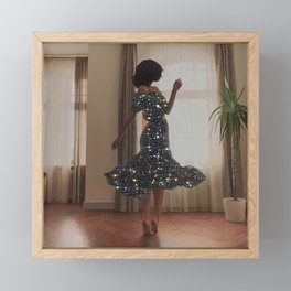 DANCE | happy | collage | dress | sparkle | woman | home | happiness | Weekend | glitter | shine |  Framed Mini Art Print