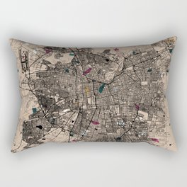 Santiago, Chile - Vintage Chilean City Map Rectangular Pillow