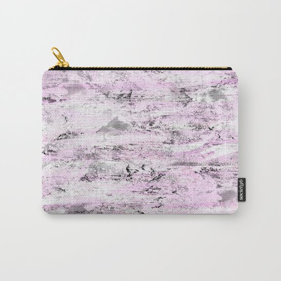 Pink and Grey Abstract Carry-All Pouch