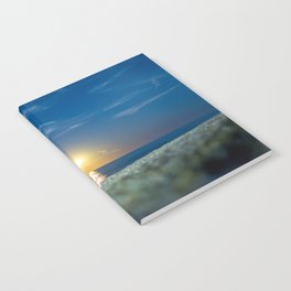 Watch Hill, Rhode Island twilight ocean sunset beach against mirrored blue waves color photograph / photography Notebook