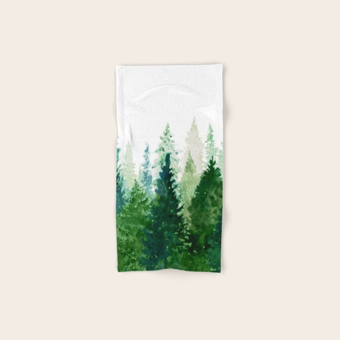 Pine Trees 2 Hand & Bath Towel by Nadja Society6