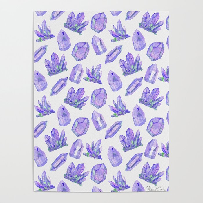 Crystals - Purple Agate Poster