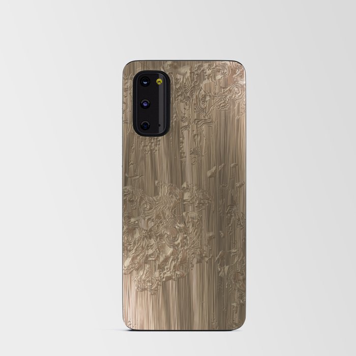 Light brown engraved wood Android Card Case