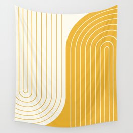 Two Tone Line Curvature LXXXIII Wall Tapestry