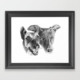 Old dogs Framed Art Print