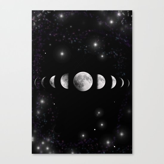 Stars and Moons Canvas Print