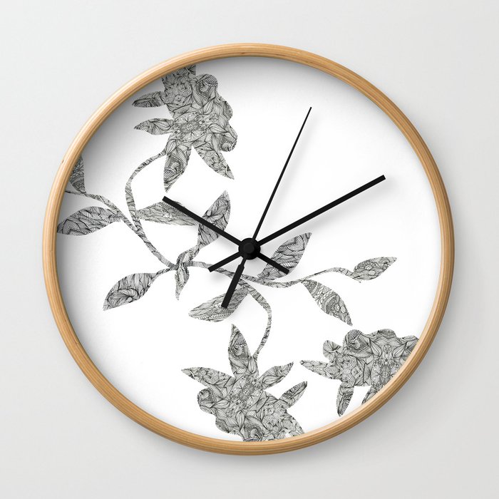 Cut-Out Flowers Wall Clock