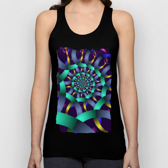 The turquoise spiral Unisex Tank Top