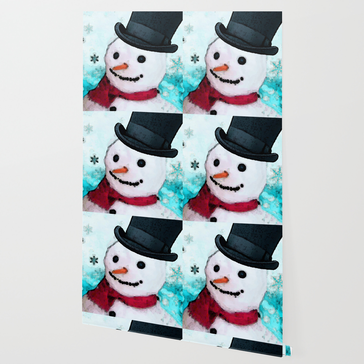 Snowman Christmas Art Frosty Holiday Artwork By Sharon Cummings Wallpaper By Sharoncummings Society6