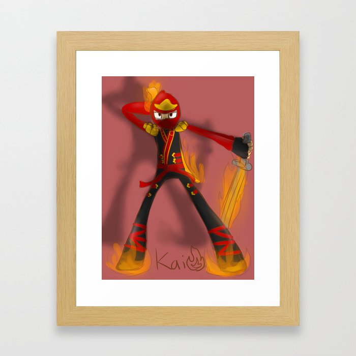 Flaming Kai Framed Art Print
