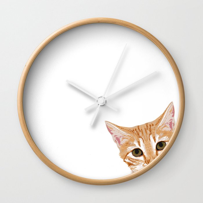 Peeking Orange Tabby Cat Cute Funny Cat Meme For Cat Ladies Cat